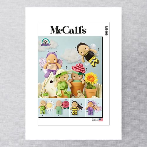  MCCALL'S - M8496 - PLUSH DOLLS AND ACCESSORIES