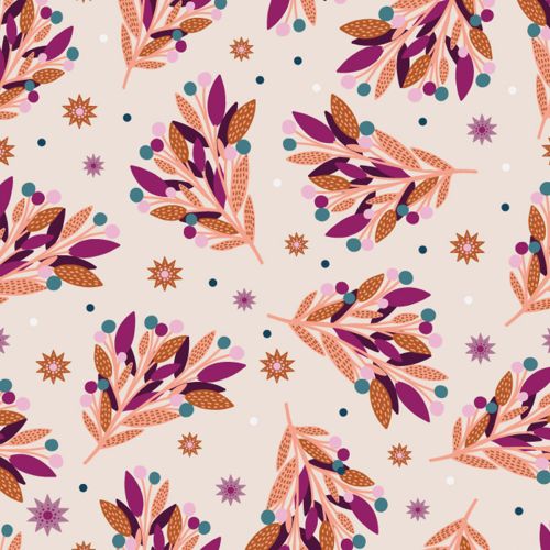 NIGHT & DAY COTTON BY AMY WILLIAMSON FOR DASHWOOD - MYSTIC BOUQUET BEIGE