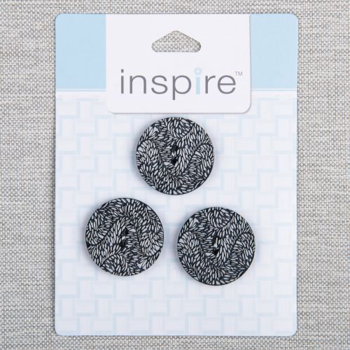 BOUTON INSPIRE - 28 MM 2 TROUS POLYESTER - ENS3